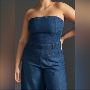 Anthropologie Denim Jumpsuit, skipper, never worn size 16